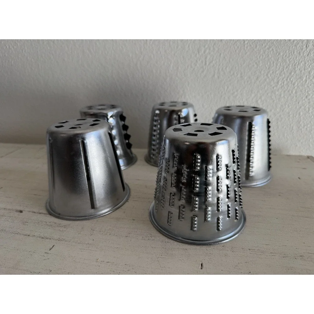 Lot of 5  Saladmaster Cones Food Processor Cutter Slicer Shredder Grater Chopper